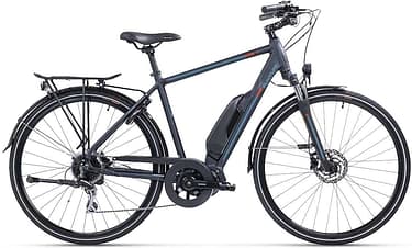 Tunturi eMotion 28" -sähköpyörä, 56 cm, mattaharmaa-sininen