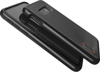 Gear4 D3O Battersea -suojakuori, Samsung Galaxy S10e, musta/oranssi, kuva 4