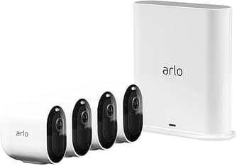 Arlo Pro 3 -valvontajärjestelmä neljällä 2K QHD -tasoisella kameralla
