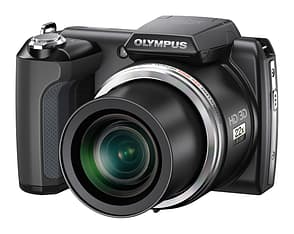 Olympus SP-610UZ -digikamera, musta