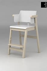 Sulo-tuoli, valkoinen/koivu, kuva 2