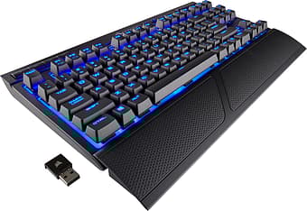 Corsair K63 Wireless -langaton mekaaninen pelinäppäimistö, Cherry MX Red –kytkimet, siniset-ledit