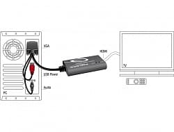 DeLOCK VGA - HDMI -adapteri, musta, kuva 2
