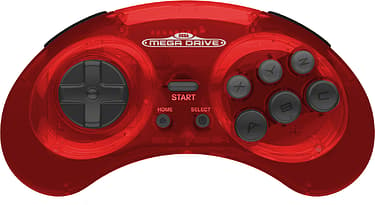 Retro-Bit Sega Mega Drive 8-button Arcade Pad -langaton peliohjain, Mega Drive, punainen