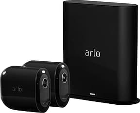 Arlo Pro 3 -valvontajärjestelmä kahdella 2K QHD -tasoisella kameralla, musta