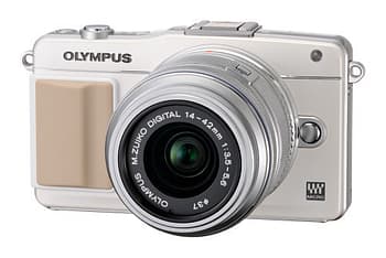 Olympus PEN mini E-PM2 tupla-KIT valkoinen + 14-42 ja 40-150 mm objektiivit sekä 8GB FlashAir-muistikortti
