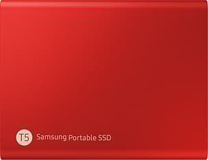 Samsung SSD T5 ulkoinen SSD-levy 500 Gt, punainen, kuva 3