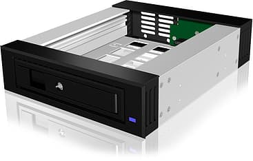 RaidSonic Icy Box IB-129SSK-B -kovalevykelkka ja kehikko 5,25" laitepaikkaan, musta, kuva 2