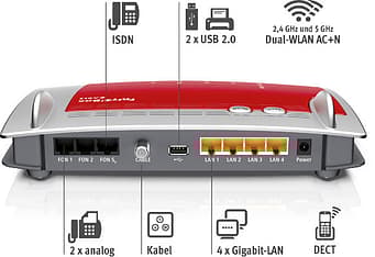 AVM FRITZ!Box 6490 Cable langaton Dual Band -kaapelimodeemi, kuva 2