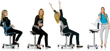 HÅG Capisco PULS 8020 -työtuoli, lyhyt kaasujousi, musta, kuva 4