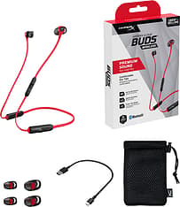 HyperX Cloud Buds Bluetooth -nappipelikuuloke mikrofonilla, musta/punainen, kuva 6