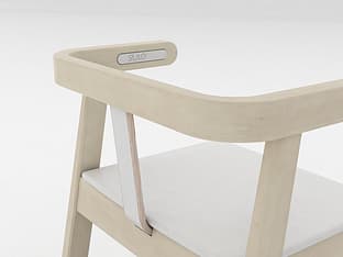 Sulo-tuoli, valkoinen/koivu, kuva 6