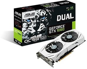 Asus GeForce GTX 1060 DUAL-GTX1060-O6G 6144 Mt -näytönohjain PCI-e-väylään