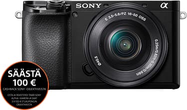 Sony A6100 -mikrojärjestelmäkamera + 16-50mm OSS -objektiivi