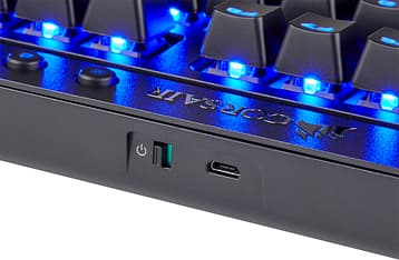 Corsair K63 Wireless -langaton mekaaninen pelinäppäimistö, Cherry MX Red –kytkimet, siniset-ledit, kuva 7