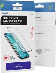 Wave Full Cover -panssarilasi, Samsung Galaxy A51 / A51 5G, musta