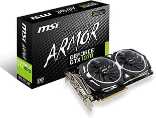 MSI GeForce GTX 1070 ARMOR 8G OC 8192 Mt -näytönohjain PCI-e-väylään