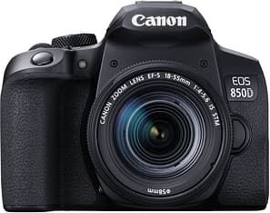 Canon EOS 850D -järjestelmäkamera, musta + 18-55 IS STM