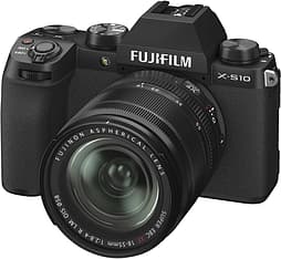 Fujifilm X-S10 -järjestelmäkamera, musta + 18-55 mm objektiivi