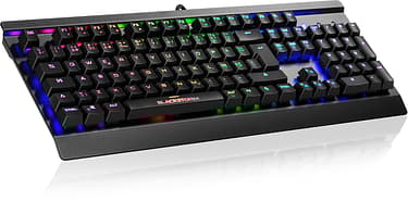 Blackstorm Mech RGB 2016 -pelinäppäimistö, Kailh Blue -kytkimet, moniväriset ledit