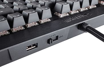 Corsair K70 LUX RGB -pelinäppäimistö, Cherry MX Red -kytkimet, moniväriset-ledit, kuva 5