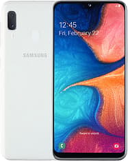 Samsung Galaxy A20e -Android-puhelin, Dual-SIM, 32 Gt, valkoinen