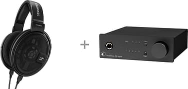Sennheiser HD 660 S -kuulokkeet + Pro-Ject Box-Design Head Box S2 Digital -kuulokevahvistin, musta