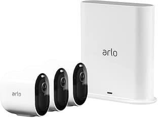 Arlo Pro 3 -valvontajärjestelmä kolmella 2K QHD -tasoisella kameralla