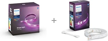 Philips Hue LightStrips Plus -valonauha, BT, 2m aloituspakkaus ja 1m jatkopala -tuotepaketti, kuva 2