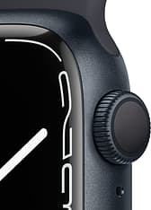 Apple Watch Series 7 (GPS) 41 mm keskiyön­sininen alumiinikuori ja keskiyönsininen urheiluranneke (MKMX3), kuva 3