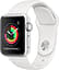Apple Watch Series 3 (GPS) hopea 38 mm, valkoinen urheiluranneke, MTEY2