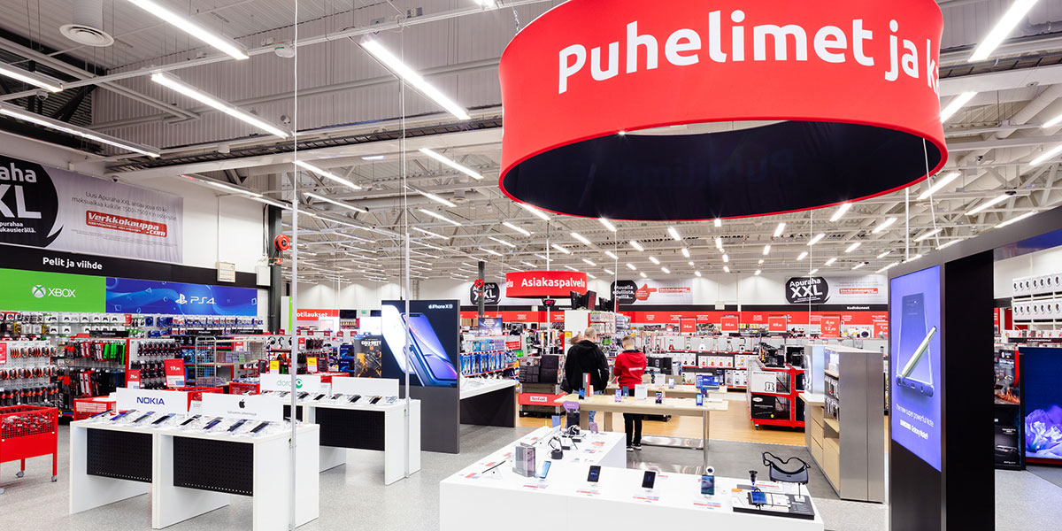 Oulun myymälän puhelin-osasto