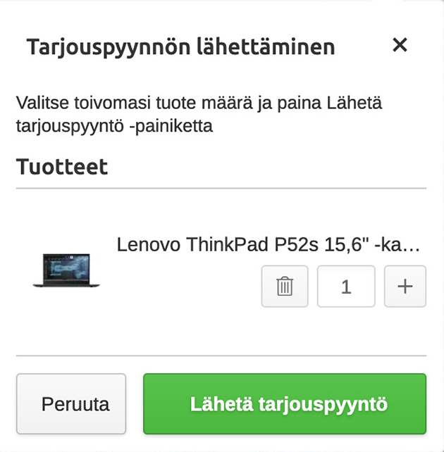 verkkokauppa.com lähetä tarjouspyyntö