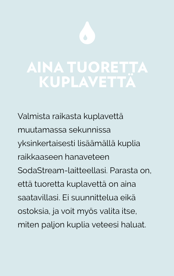 Aina tuoretta kuplavettä