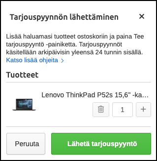 verkkokauppa.com lähetä tarjouspyyntö