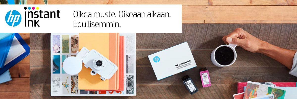 HP Instant Ink. Oikea muste. Oikeaan aikaan. Edullisemmin.