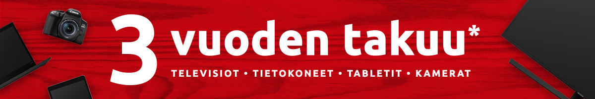 kolmen vuoden takuu televisioille tietokoneille tietokoneille tableteille