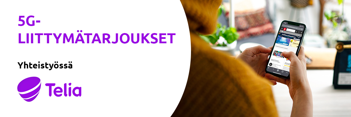 5G-liittymätarjoukset, yhteistyössä: Telia