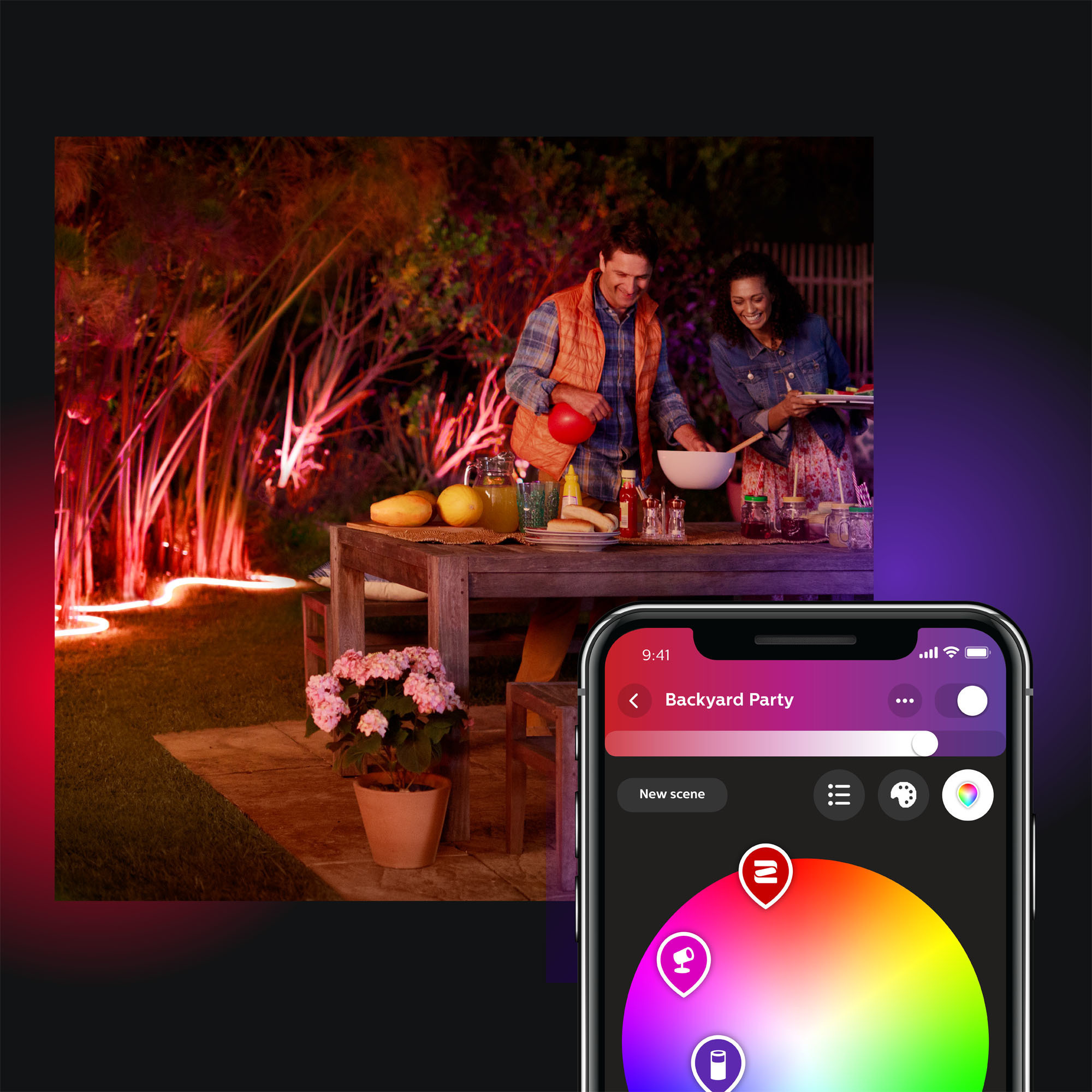 Philips Hue Outdoor Lightstrip -valonauha 2 m, ulkokäyttöön