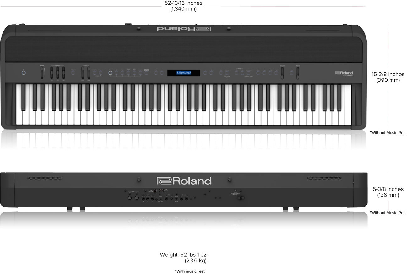 Roland FP-90X -digitaalipiano, musta