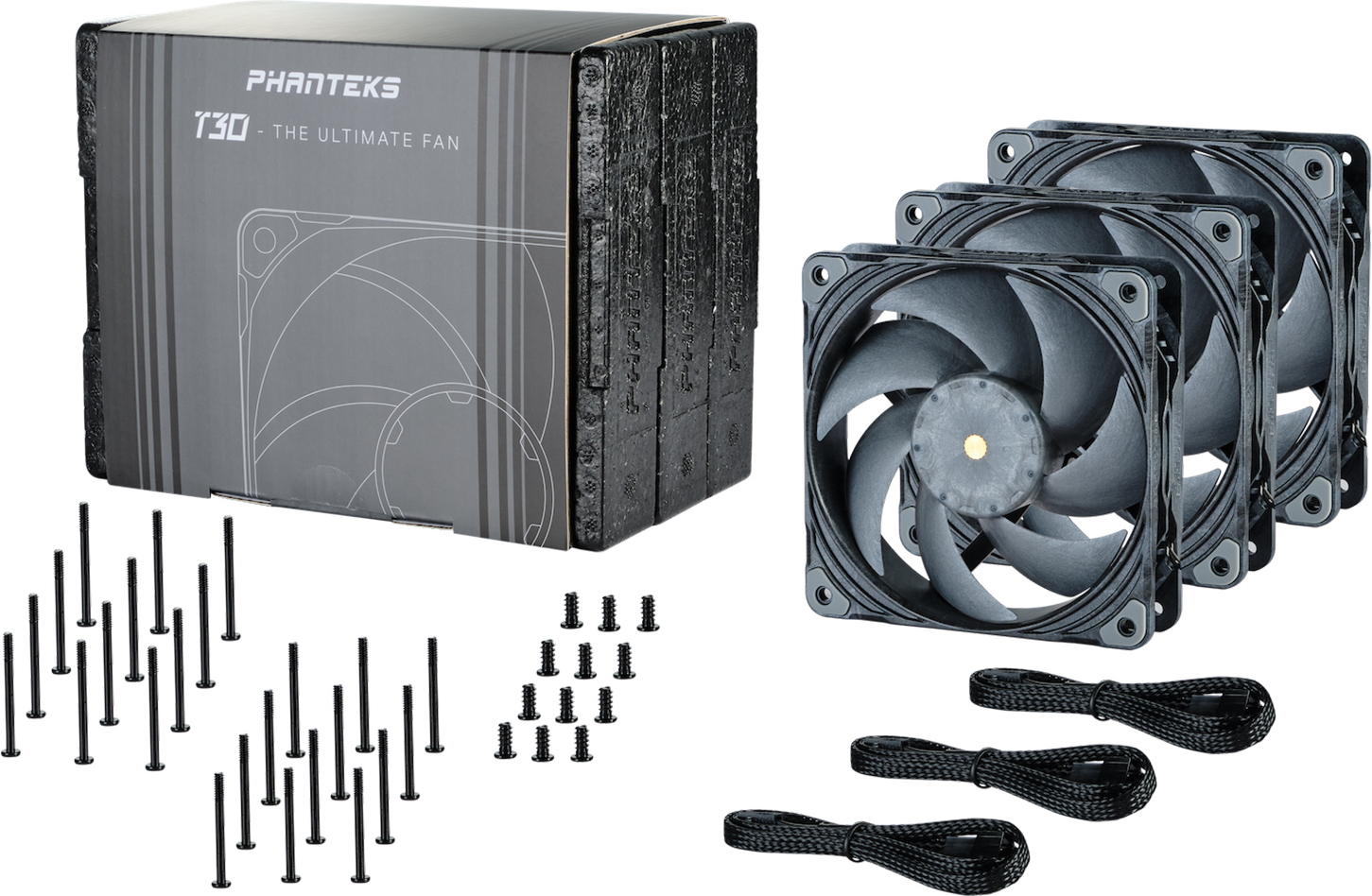 Phanteks PH-F120T30 PWM -tuuletinpakkaus, 120 mm, 3-pack