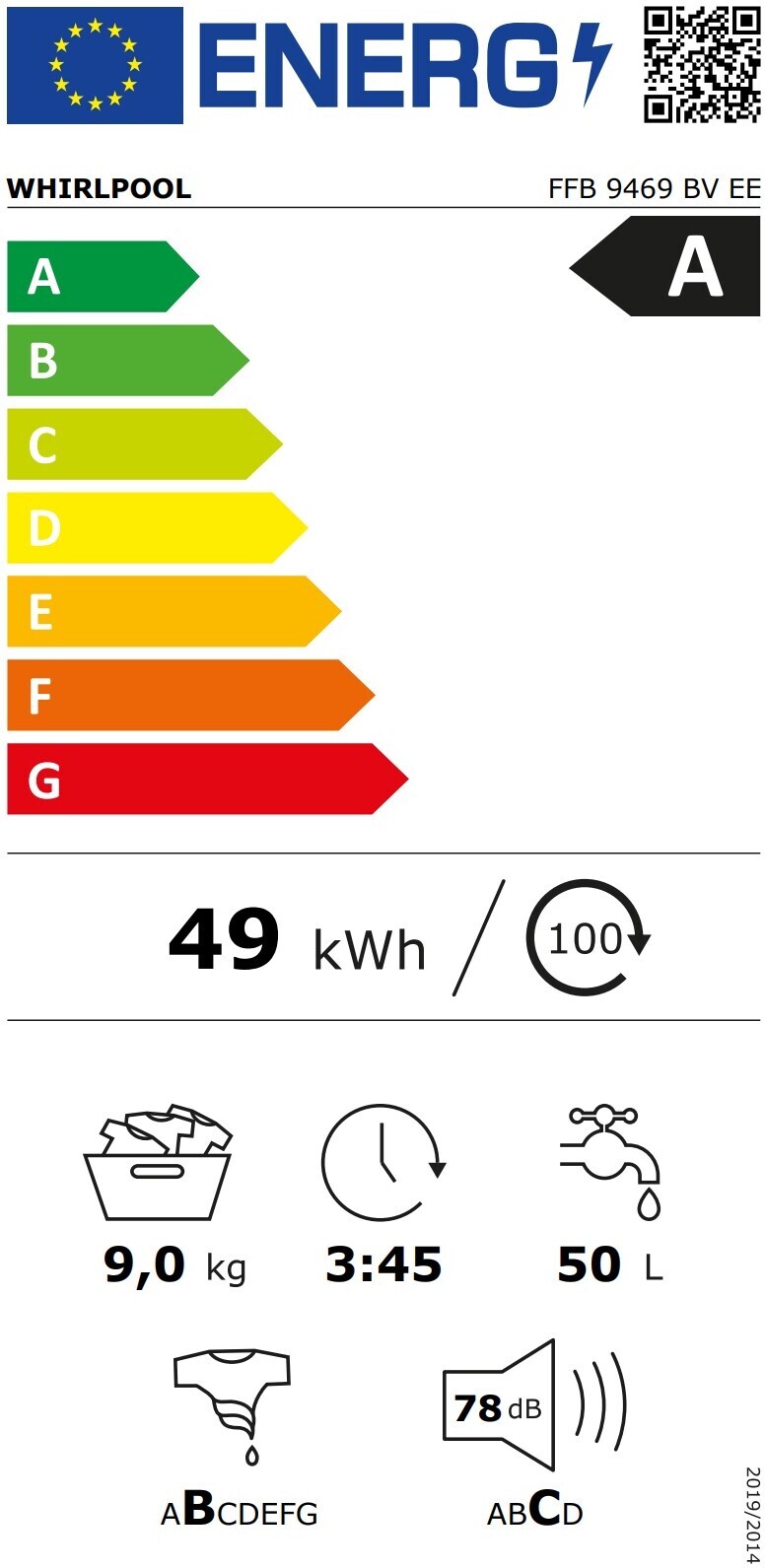 Whirlpool FFB 9469 BV EE pyykinpesukone