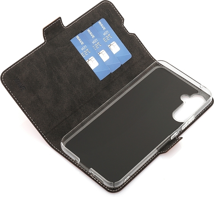 Wave BookCase -suojakotelo, Samsung Galaxy A34 5G, ruusukulta
