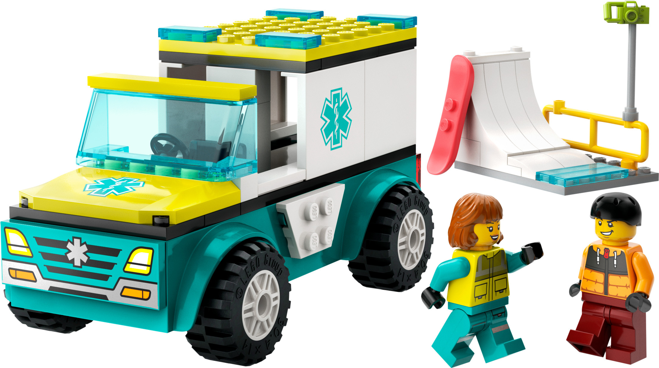 LEGO City Great Vehicles 60403  - Ambulanssi ja lumilautailija