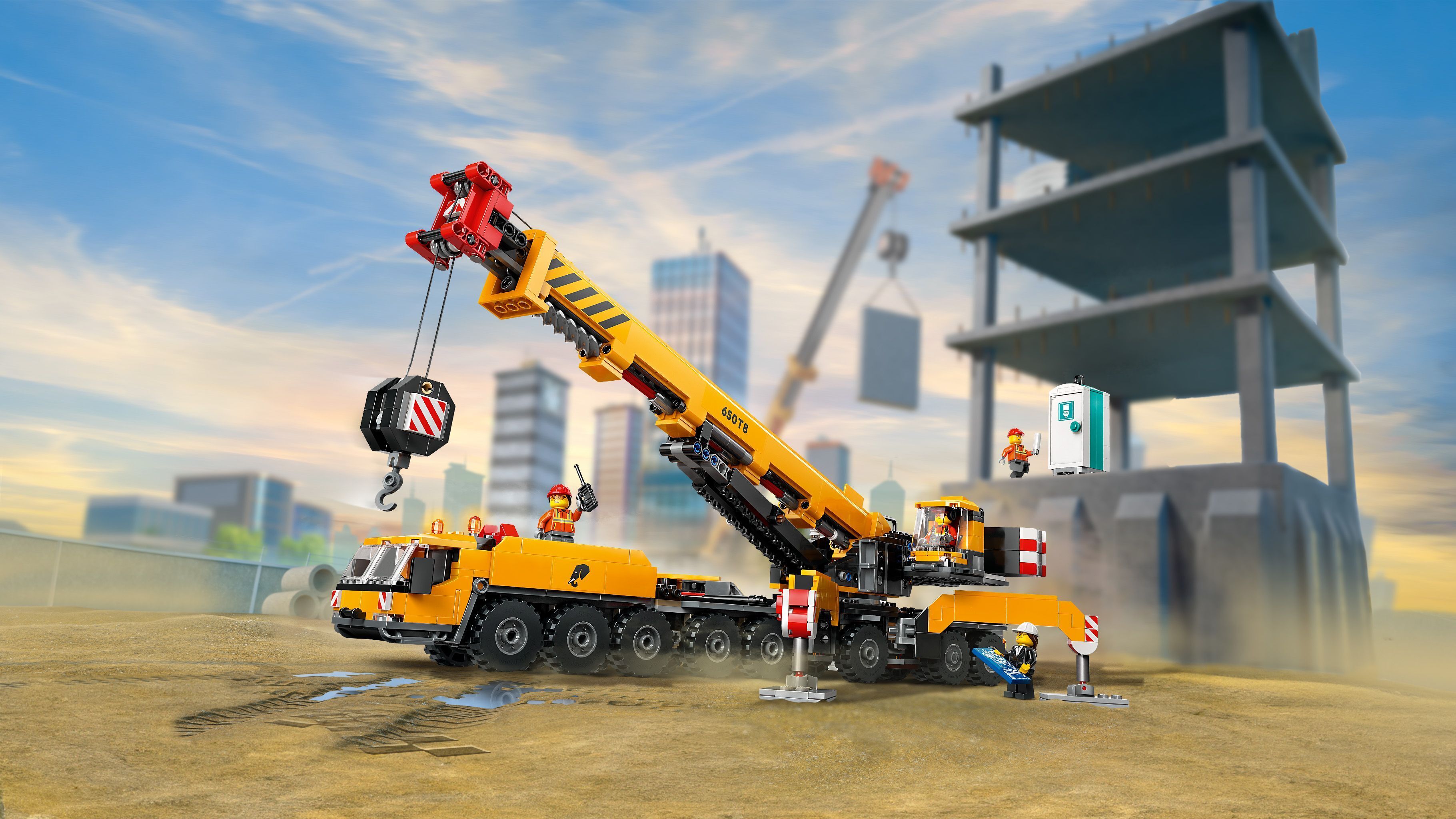 LEGO City Big Vehicles 60409  - Keltainen ajettava rakennusnosturi