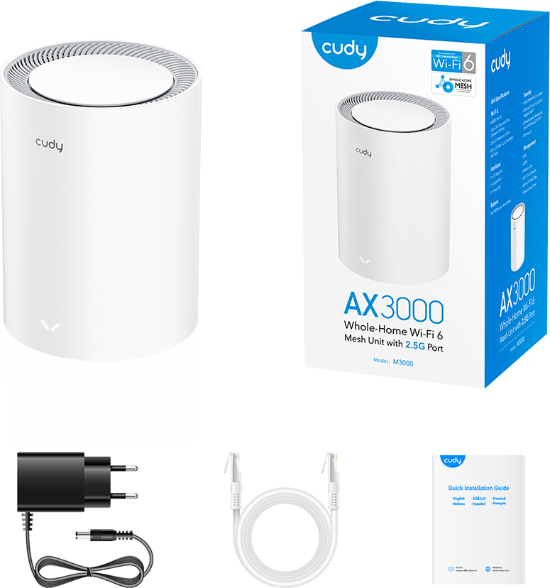 Cudy M3000 WiFi 6 -Mesh-reititin