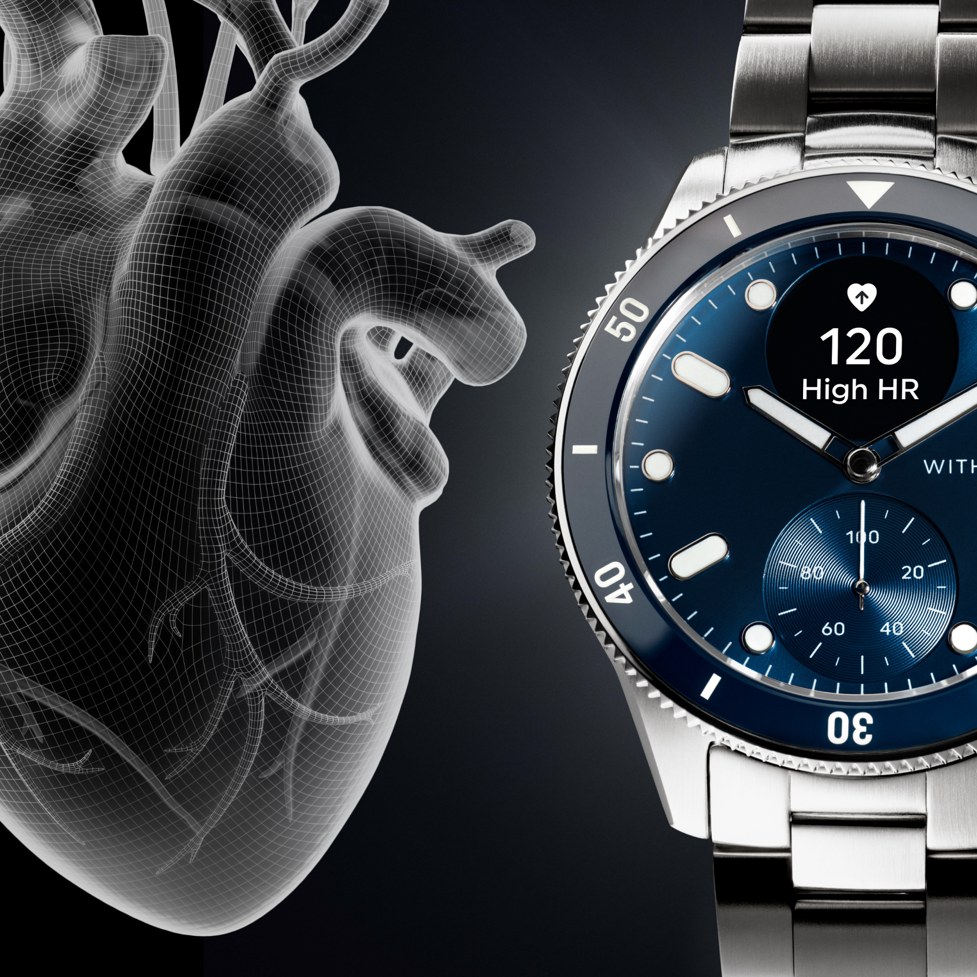 Withings Scanwatch Nova -älykello, 42 mm, sininen