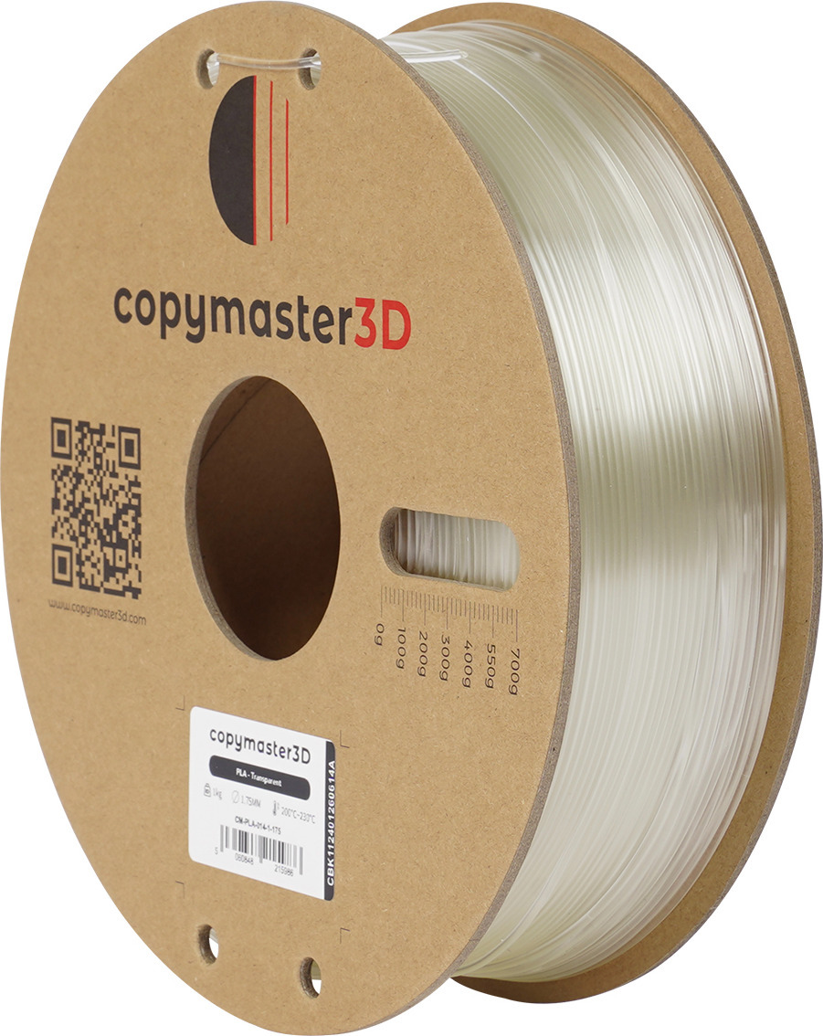 Copymaster3D PLA -filamentti 3D -tulostimeen, 1.75 mm, läpinäkyvä