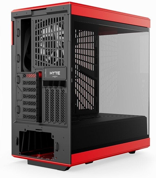 Hyte Y40 Red ATX-kotelo ikkunalla, musta/punainen