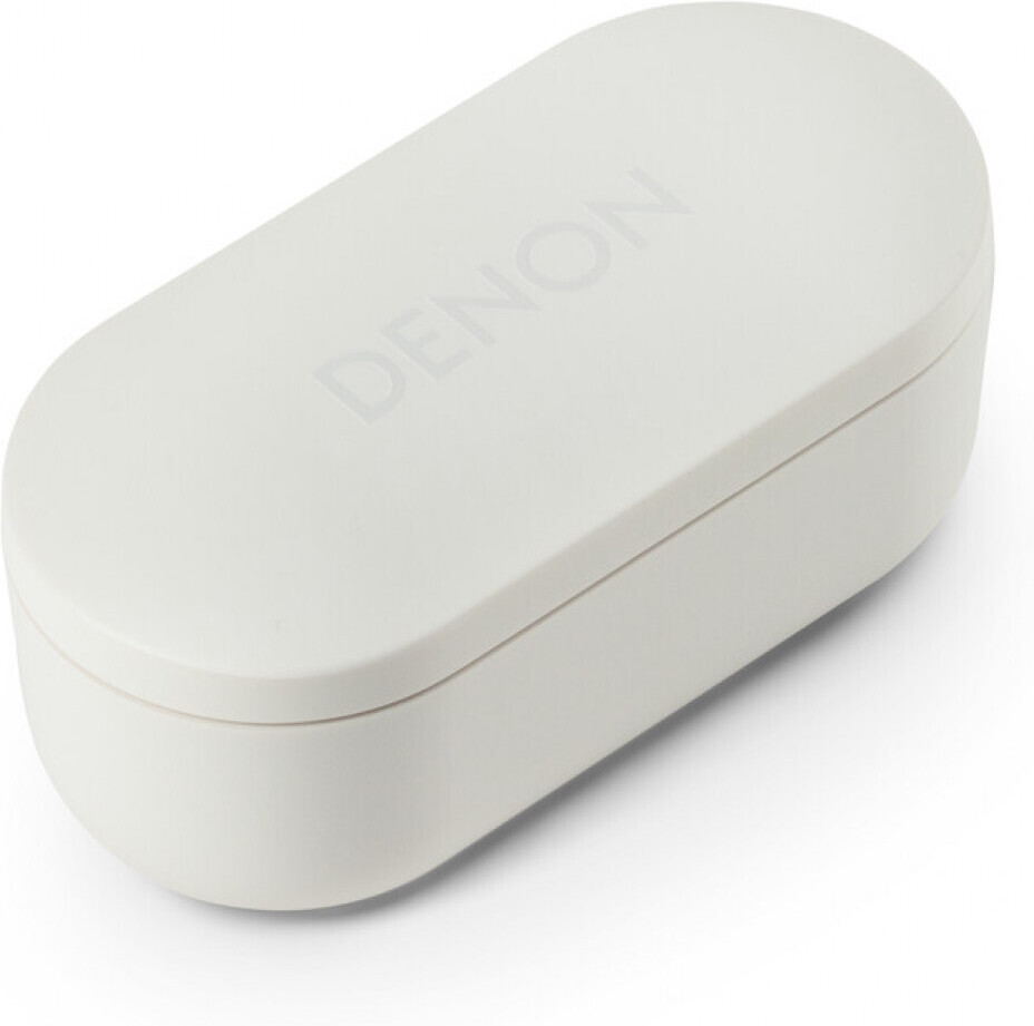 Denon PerL True Wireless nappikuulokkeet aktiivisella melunvaimennuksella, valkoinen